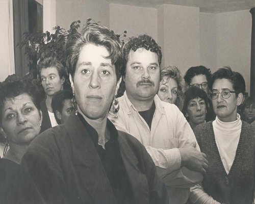 Group of people in a 1970s health education seminar